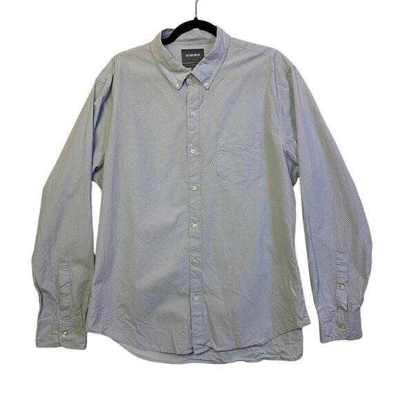 Bonobos Light Blue Polka Dot Slim Fit Button Down Shirt Size XXL - Picture 1 of 6